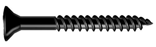 Gatemate R350343#10 x 2 Countersunk Phillips Square Drive Wood Screws with Black Finish - 18 per Package