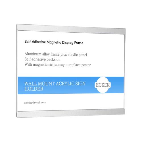 Cadre magnetique A3 acrylique premium horizontal porte-document mural - 2