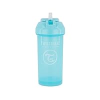 Twistshake Bicchiere Con Cannuccia 360ml | Antigoccia E Senza BPA | Per Bambini | Rosa Chiaro | Facile Da Lavare - Foto 3