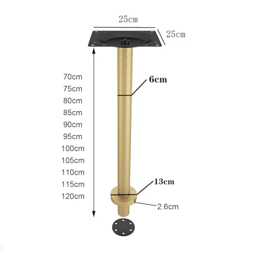 Pied de table rond acier inoxydable pour table basse support metal vis incluses