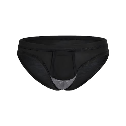 Men's Low Rise Briefs Underwear Silky Touch Performance with Pouch Soft Lightweight Pack