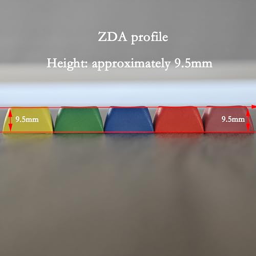 Image of ZDA Proifile Pacman Five Dye PAC PBT Key caps Custom Sublimation keycaps for MX Mechanical Gaming Keyboard (ZDA Pacman 5 Keys)