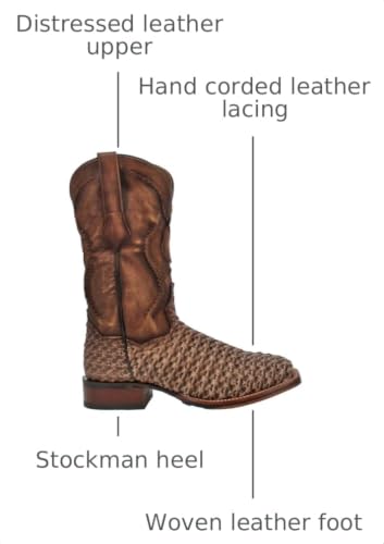 Image of Dan Post Mens Stanley Square Toe Pull On Casual Boots Mid Calf - Brown