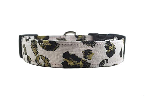 pink leopard dog collar