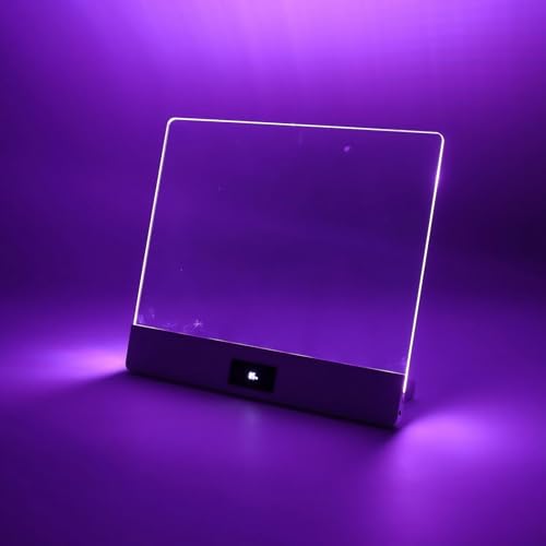 Led Message Board, Portable Doodle Glow LED Note Writing Boards with 7 Colors,Light Up Acrylic Dry Erase Lumi Message Board with Stand, Holiday Birthday Toy Gifts for Girls Boys