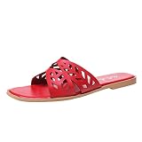 Schuhe Damen Frauen Sandalen Damenfashion-feste flache geschnitzte Hausschuhe Sandalen-Freizeitschuhe Schuhe Für Einlagen Damen Modern
