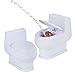 ArtCreativity 4 Inch Squirt Toilet - Gag Gift for Kids and Adults with 3D Poo Emoji - Lift Seat to Spray Water - Funny Water Squirting Prank Toy - Hilarious Prankster Joke Stuff for Boys and Girls