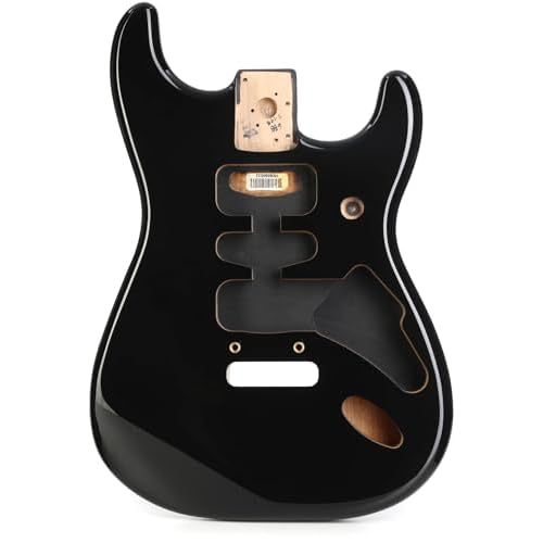 Fender® «DELUXE SERIES STRATOCASTER® ALDER BODY HSH ROUTING» Cuerpo de guitarra Strat® - aliso - Color: negro