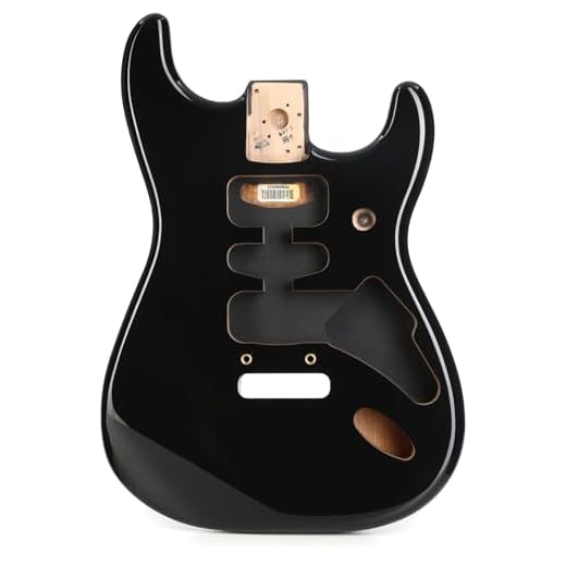 Fender® «DELUXE SERIES STRATOCASTER® ALDER BODY HSH ROUTING» Cuerpo de guitarra Strat® - aliso - Color: negro