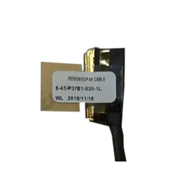 Generic Laptop LCD Cable for CLEVO P370EM EDP 4K Cable 6-43-P37E1-020-1L 40PIN New, Black