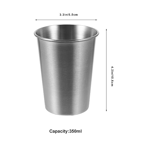 Verres à eau bière empilables en inox 6pièces - 7