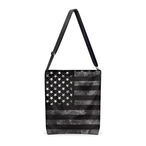 Canvas Crossbody Tote Bag for Women Shoulder Handbag Large Capacity Work Travel Purse with Zipper Pocket