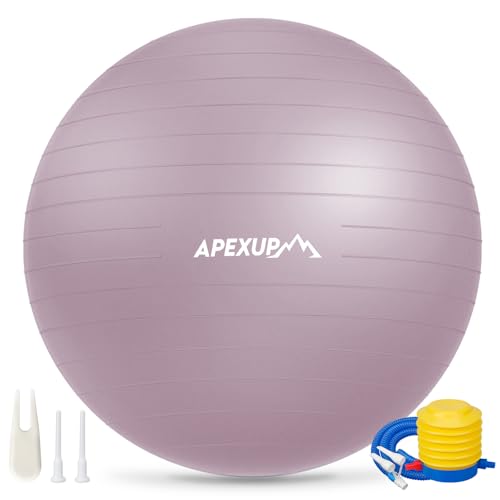 Image of APEXUP Yoga Ball, 660 lbs Anti-Burst Exercise Ball with Pump, 5 Sizes | Anti-Burst, Anti-Slip, SGS Certified, Strengthens Core, Improves Balance & Posture, Boosts Flexibility & Stability