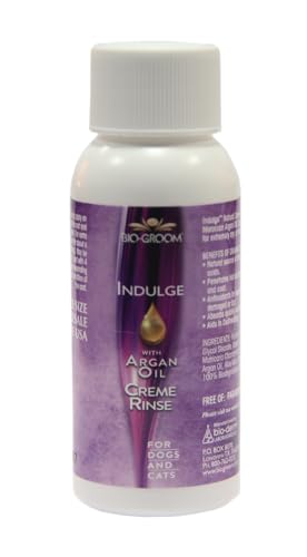 Bio-Groom - Acondicionador de aceite de argán Indulge - Acondicionador para perros - Para pieles extremadamente secas o escamosas - Con vitamina E, ácido linoleico y ácidos grasos omega-6 - Ayuda a
