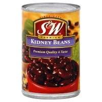 S&W, Red Kidney Beans, 15.25oz Can (Pack of 6)