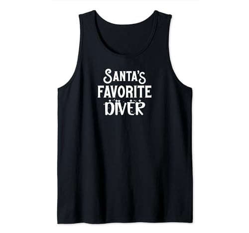Funny Diving Diver Santa's Favorite Diver Camiseta sin Mangas