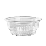 5 oz Clear Plastic Cups for Ice Cream, Snack bowl no lids (50 count)