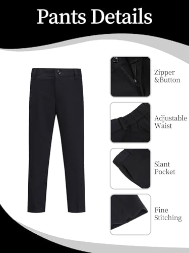 Boys Jacquard Suits Slim Fit Tuxedo Suit Notch Lapel 2 Pieces Suit Set Jacket Pants for Party Formal Wear