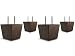 2 1/4" Tall/High Universal HDPE Plastic Furniture Triangle Sofa/Couch/Chair Legs with Screws - Set of 4