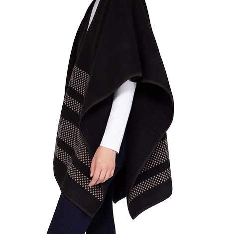 Ladies' Reversible Wrap with High Pile Fleece Black4