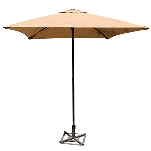 Parasol exterior cuadrado de 1.5 metros y altura ajustable para terraza