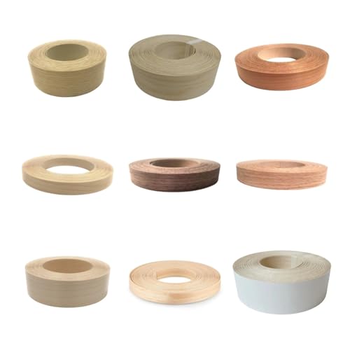 Cinta de chapa de roble bandas de borde madera prepegada multicolor prefinished 7.5m 2