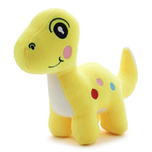 Image of Yellow Dino Soft Plush Toy for Kids Stuffed Soft Toy with Cute Hug-Friendly Plush for Babies, Toddlers & Children Safe, Lightweight & Easy to Clean (26CM)