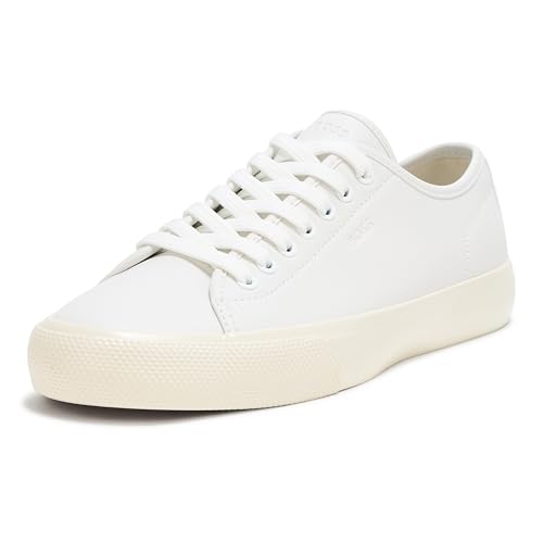 BOSS Girl's Aiden Logo Block Leather Low Top Sneaker
