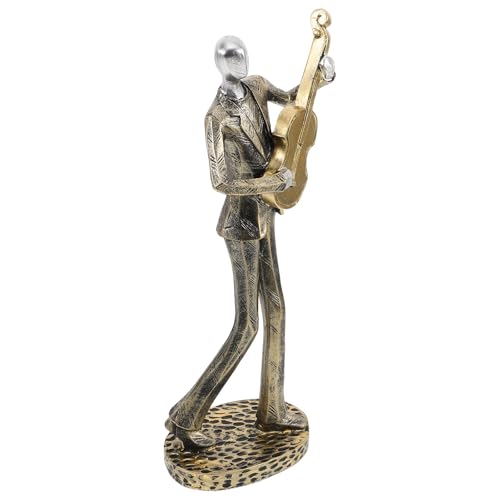 Statue de guitariste en résine Zerodeko pour décoration de salon