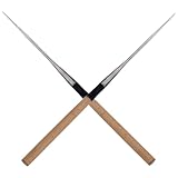 ノーブランド品 ステンレス製和風調理店用箸 木材と金属素材 軽量刺身箸 刺身や寿司用家庭用食器 ペア 1Pair