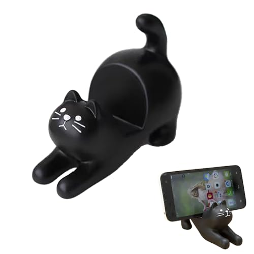 Eabdice Soporte Teléfono Celular Gato, Soportes Teléfonos Móviles, Soporte para Teléfono Celular Muy Lindo Que le Permite Concentrarse en Probar la Comida(Gatos)