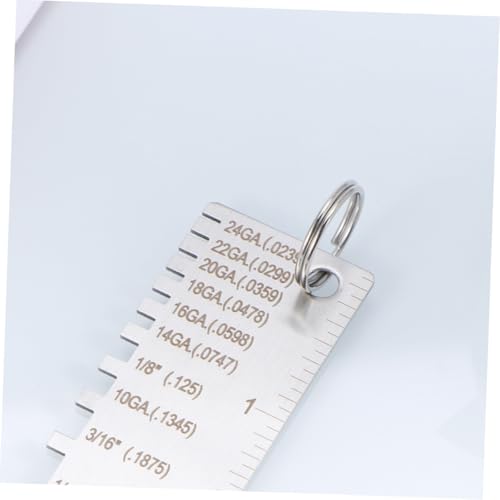 FOMIYES 2 piezas calibrador de espesores de costura de alta precisión en acero inoxidable para inspección de láminas y uso industrial en soldadura miniatura 4