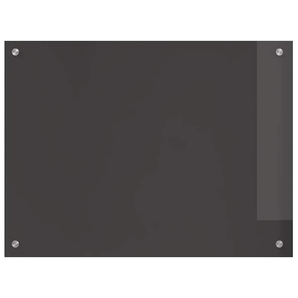 Tomostar Crédence de Cuisine en Verre, Fond de Hotte Protection Contre éclaboussures Dosseret de Cuisine Gris foncé 80x60 cm Verre trempé
