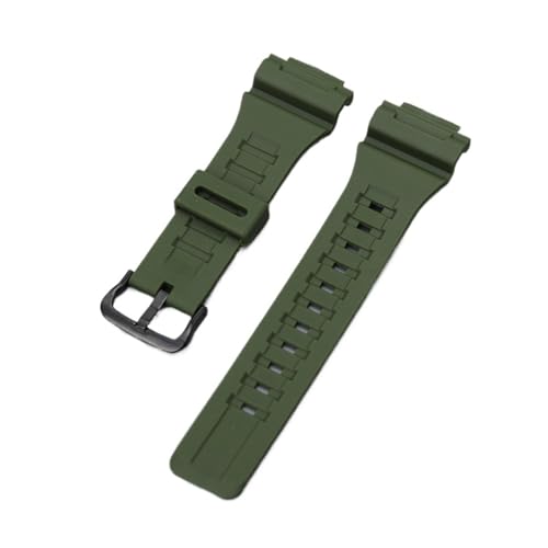 [�����ȓX] Fit For AQ-S810W/S800W AE-1000W MCW-200H AEQ-110 W-735H Silicone Metal Buckle Wrist Band Bracelet 18mm Rubber Watch Strap