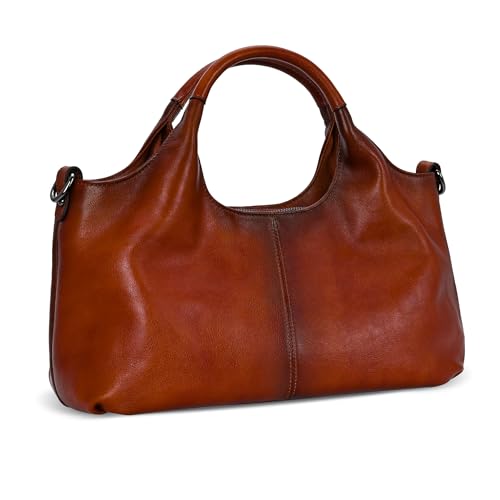 Image of Iswee Soft Leather Purse for Women Satchel Handbags Crossbody Shoulder Bag | Genuine Leather Top Handle Bag Designer Hobo Medium Size Pocketbooks Luxury Classy Bag