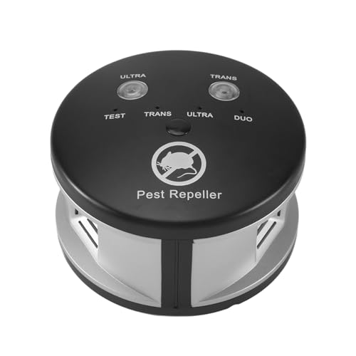 Puthernm Repelente de Roedores Riple, Repelente de Plagas UltrasóNico, de PresióN, Interior para Ratones, Ratas, ArañAs, Enchufe Europeo de 360 Grados