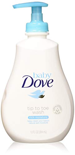Dove Baby Tip To Toe Wash 13 Ounce Rich Moisture Pump (384ml) (3 Pack)