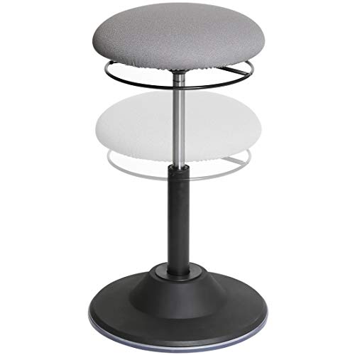 Image of Seville Classics Airlift 360 Sit-Stand Adjustable Ergonomic Active Balance Non-Slip Desk Stool, Gray