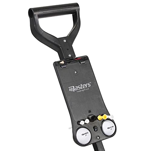 Masters-TRP0011B-Carrito-de-Golf-de-Mano-con-Ruedas-Aluminio-Color-Negro