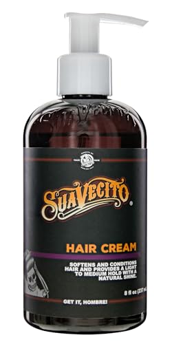 Suavecito Hair Cream Pump Bottle Medium Shine All Day Light Hold (8 oz)