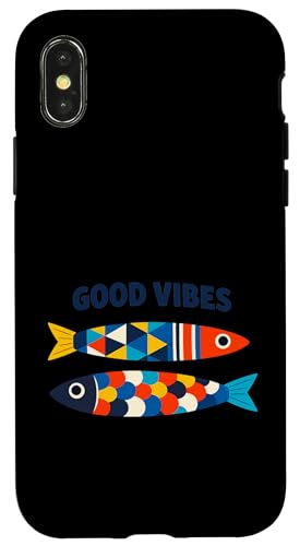 Good Vibes �J���t���t�B�b�V���v�����g �X�}�z�P�[�X iPhone X/XS �p