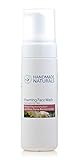 Handmade Naturals Moisturising Foaming Face Wash with Organic Aloe Vera Rose de Mai SLS Paraben Free, 200 ml