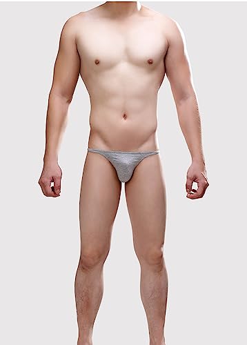 Men's Cotton Low Waist Bulge Pouch G-String Thongs Underwear Spaghetti Strap Thong Panties3