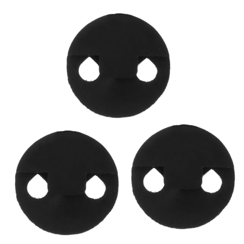 Sosoport 3Pcs Rubber Violin Mutes Black Fiddle Silencers for Quiet Practice for Beginners and Sessions Durable Design Easy to Use present for Musicians