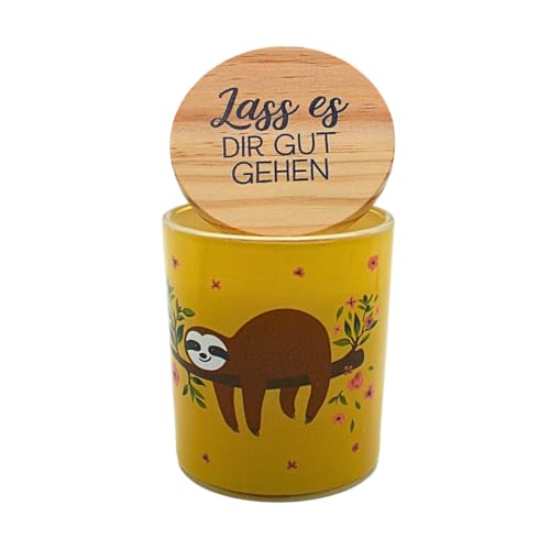 Vela aromática, vela aromática, vela en cristal, vela de hierba de limón, regalo de vela, vela decorativa, vela de cera de soja, perezoso, deja que te vayas bien, fragancia de hierba de limón, 7 x 7 x