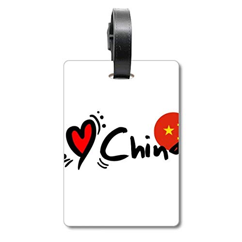 Étiquette valise I Love China pour l'embarquement et circuit en Asie
