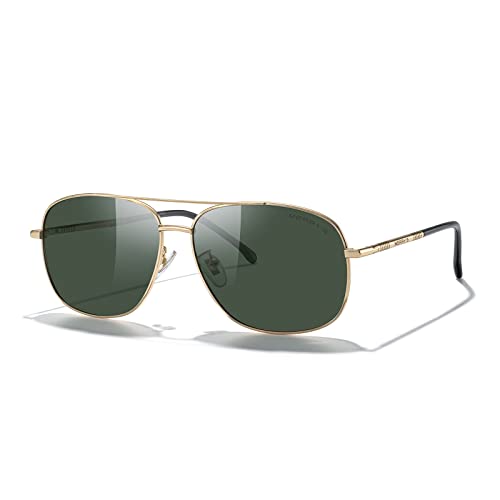 MERRY'S Rectangular Polarized Sunglasses for Men Classic Driving Shades UV400 Protection2