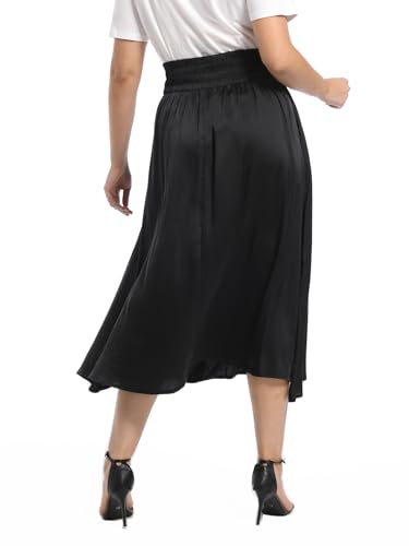Women's Flowy A Line Skirts,Work Skirts for Women,Maxi Skirts for Women with Pockets2