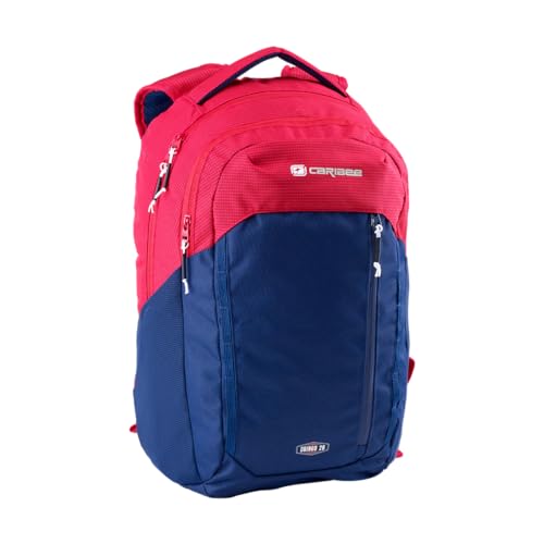 Caribee Mochila de mão Obingo 28L multiuso para laptop 46 x 32 x 20 cm (18 x 12 x 8 polegadas), Vermelho/azul-marinho, 28L, Mochila