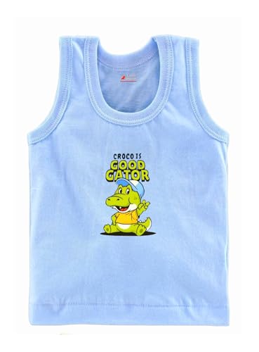 Image of Baby Boys Relaxed Fit White Cotton Vest | Lightweight, Breathable | Ganji | Banian | Baniyan | Kids Sando for Infant Newborn Toddler